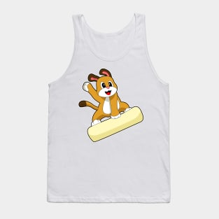 Dog Snowboard Winter sports Tank Top